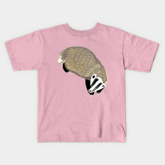 Asiatic Badger Kids T-Shirt by belettelepink